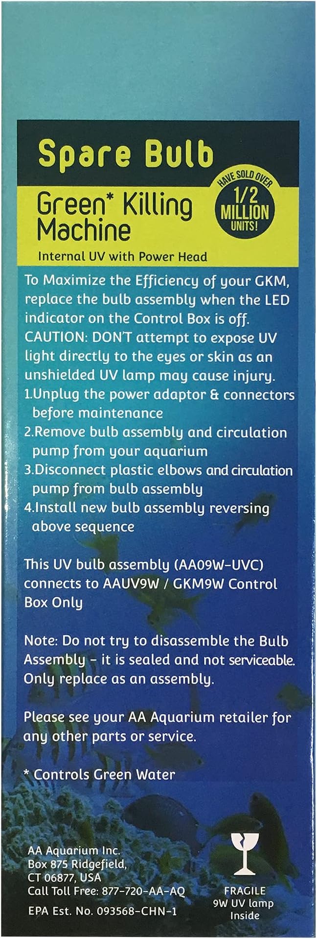 AA GKM9W Internal UV Spare Bulb Twin Pack (2 Items)