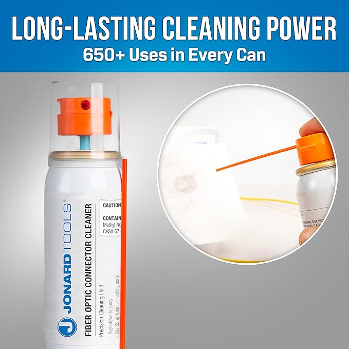 Jonard Tools FCF-3 Nonflammable Fiber Cleaning Fluid for Cleaning Bare Fiber, Connector End-Faces, and Electronic Components