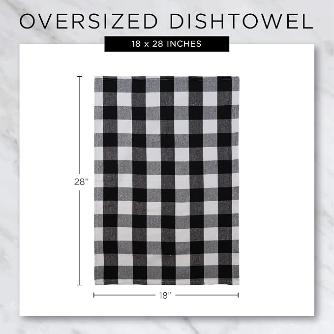 DII Everyday Basic Collection Woven Dishtowel Set, 20x28, Nautical Blue, 8 Piece