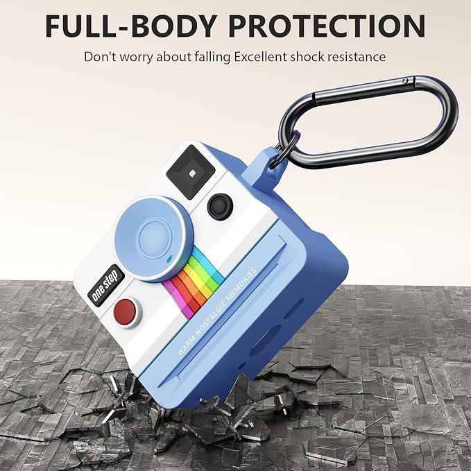 Retro Cases for AirPods 4 Case 2024 with Cleaner Kit - VISOOM Cute Fancy Protective AirPods 4th Gen Cases Cover Men Women Unique Polaroid Soft Cover for Apple AirPod iPods 4 Wireless Charging Case