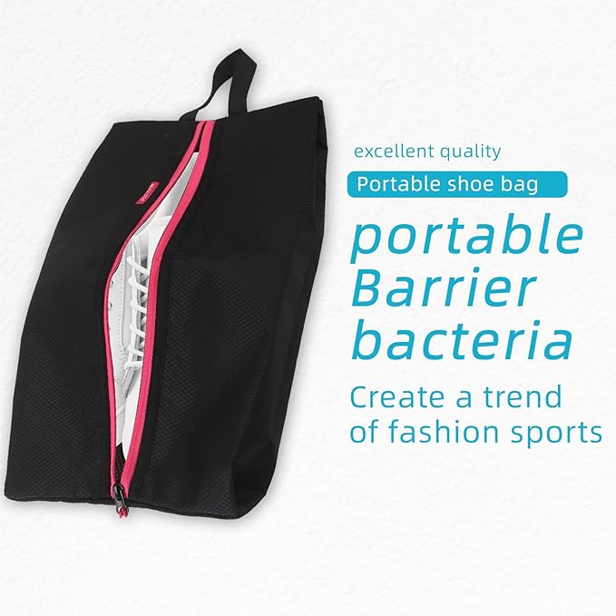Smell Proof Shoe Bags for Travel & Sports Odor Resistant, Waterproof Storage for Gym, cycling,Soccer, Golf,Shoe Bags Fits Girls Durable Zipper Closure