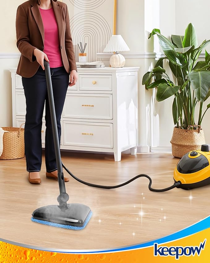 KEEPOW 4+10 Pack Reusable Steamer Mop Pads, Compatible with Wagner 905e, 915e and 925e Steamers(Mop is Not Included)