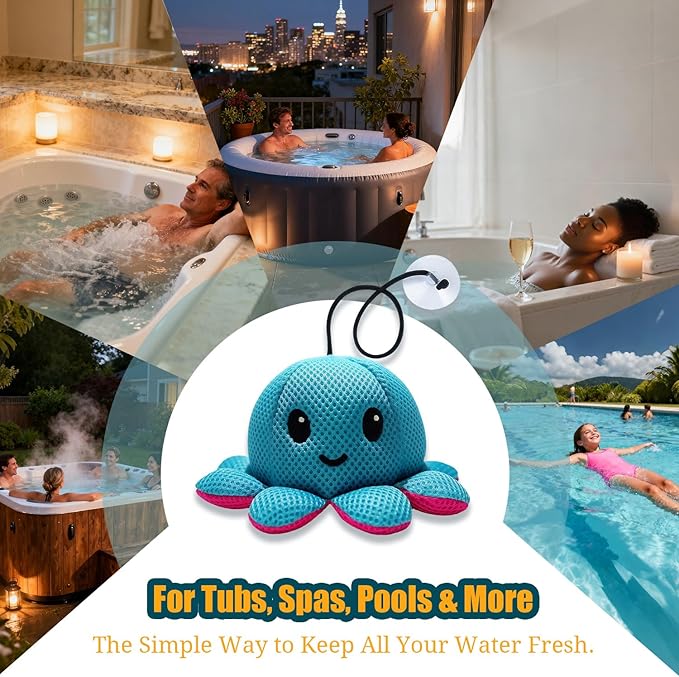 Hot Tub Scum Absorber, Reusable Spa Oil Absorbing Sponges with Waterproof Bag, 2PCS