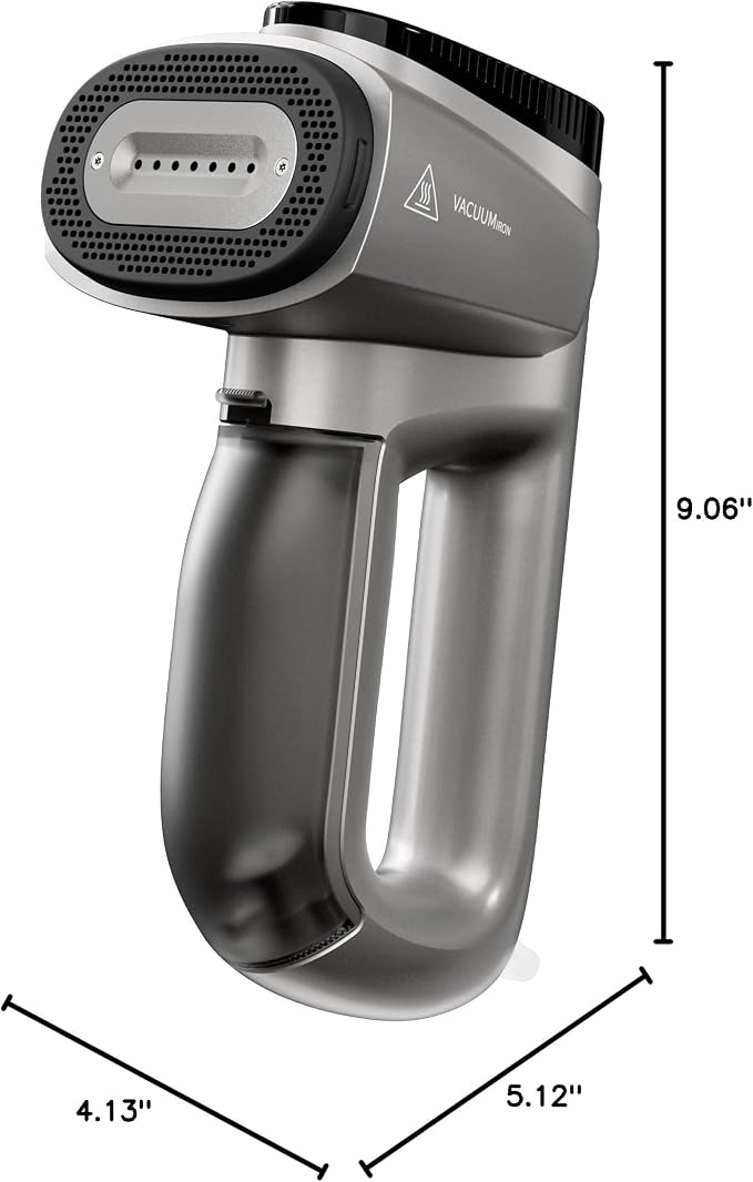 GKJ Handheld Steamer for Clothes, Garment Steamer with Auto-Grip Technology, Portable Travel Clothes Steamer, Dry Steam for Shirts, Dresses & Delicate Fabrics(for 110-120V)
