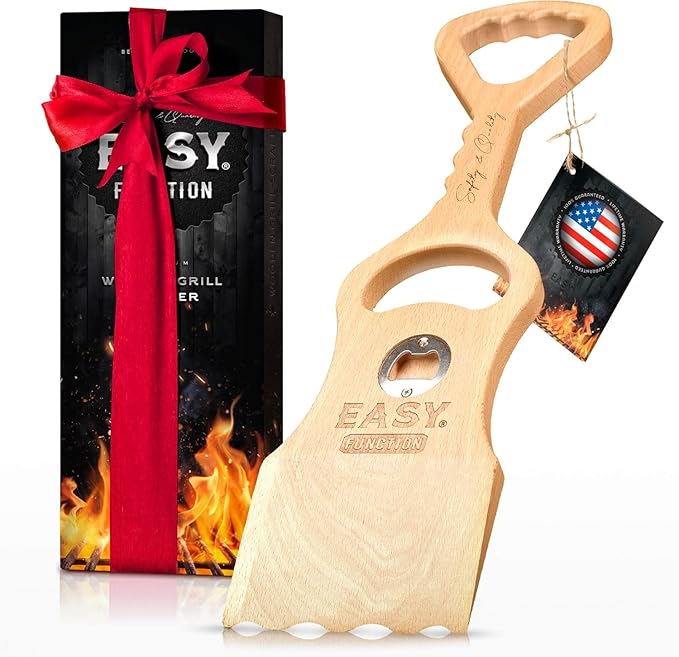 Wooden Grill Scraper 2-Pack – Natural Wood BBQ Cleaning Tools
