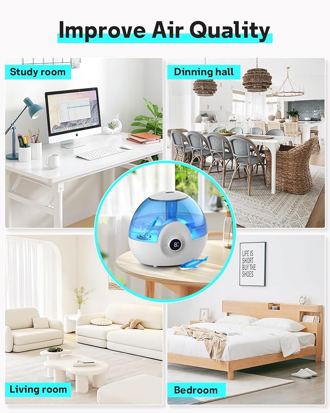 Leemone 6 Pack Humidifier Cleaner Shark, Demineralization Float Shark Compatible with All Humidifier and Fish Tank