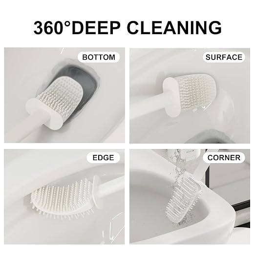 Motion Sensor Bathroom Trash Can and Toilet Brush Holder Set