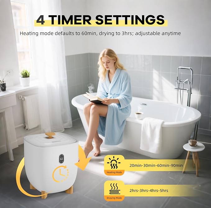 Enjoy The Warmth: Collapsible 20L Towel & Blanket Heater for Home and Spa