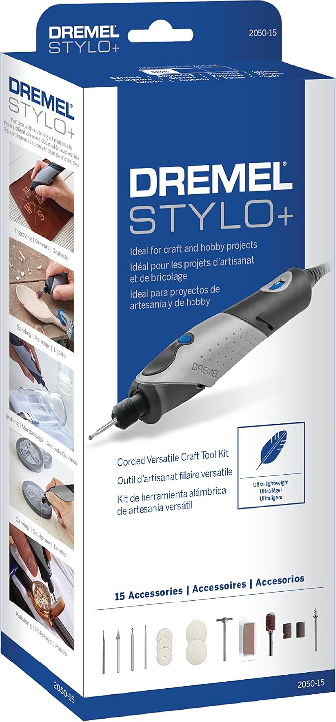 Dremel 2050-15 Stylo+ Rotary Tool | 5,000-22,000 RPM | Original Kit | For Craft Projects | Pack of 2