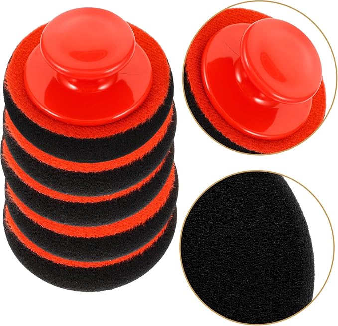 PartyKindom 2sets Car Polishing Kit Wax Applicator Pads Pads Car Sponge Detailing Buffing Multi-use Cleaning