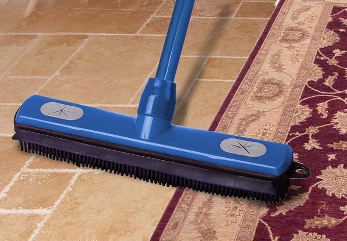 Superior Fur Remover Rubber Broom- 48 Inch Handle