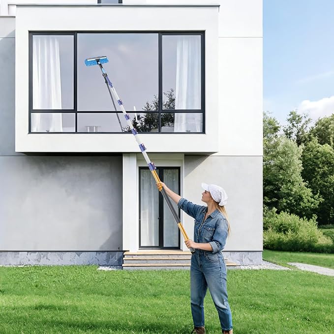 Telescopic Pole, 6-21 FT Multi-Purpose Extension Pole, Sturdy Aluminum Extendable Pole for Painting, Dusting and Cleaning