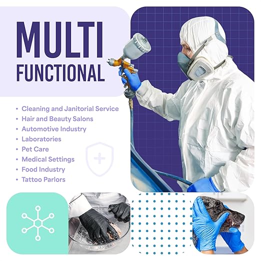 Medtecs Nitrile Gloves Disposable – Available in 200 & 2,000 pcs – Medical Grade, Chemo-Rated, 4 mil, Latex-Free, Powder-Free – Exam Gloves with Textured Fingertips – 200 pcs