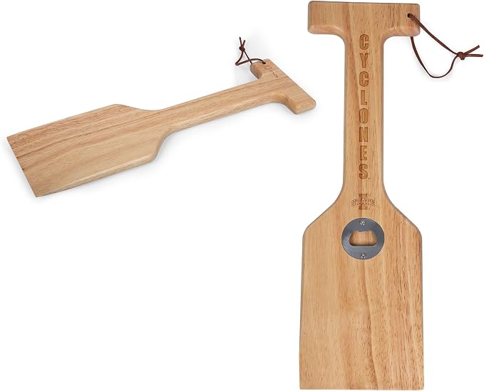 PICNIC TIME NCAA Unisex-Adult NCAA Hardwood BBQ Grill Scraper with Bottle Opener