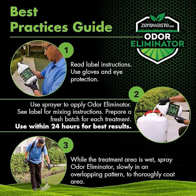 ZERO WASTE USA Odor Eliminator Ultra Concentrate - Commercial Strength Multi-Purpose Enzyme Cleaner - Eliminates odors from Any Organic Matter - Made in USA - Makes up to 8 Gallons (32 Fl Oz)
