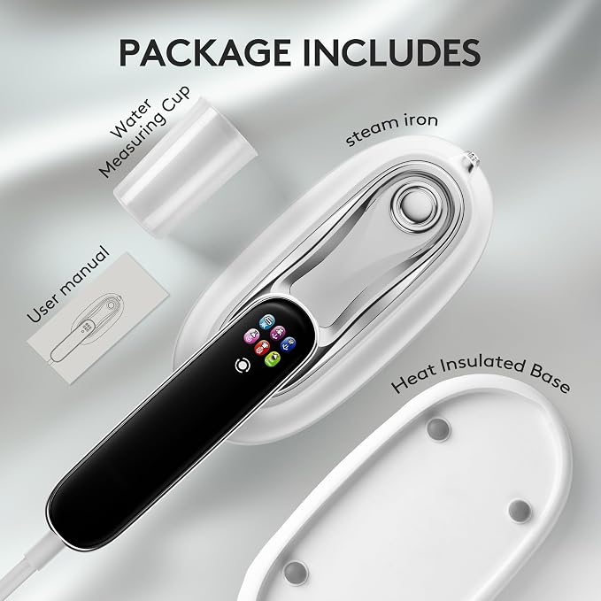 Travel Steamer for Clothes β 2026 Upgrade #1! 1300W Power γ160mL Tank & 10s Heat-Upγ, 110-240V, 180Β° Rotating Handle, 6 Modes Ultra-Slim LCD Display β Perfect for Home & World Travel.