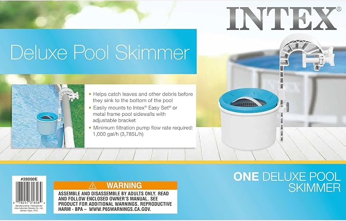 Intex Deluxe Wall-Mounted Swimming Pool Surface Automatic Skimmer | 28000E