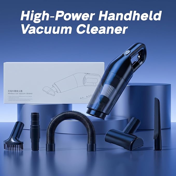 Cordless Mini Vacuum Cleaner Handheld - Portable Hand Held Vacuum Cleaner, Lightweight & Strong Suction, Easily Clean Dust Hair in Car