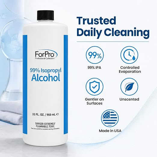 ForPro 99% Isopropyl Alcohol (IPA), 32 Fl Oz (960ml) – Pure & Unadulterated Concentrated Alcohol