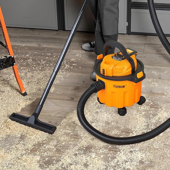 Hoteche 20V Cordless Shop Vacuum Portable Garage & Workshop Vac with 10L Dust Cup, Blowing Function, Quiet Operation