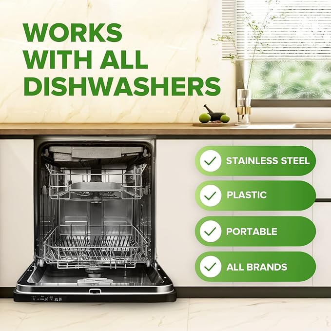 Renuv® Coffee Maker Cleaner + Dishwasher Cleaner Bundle - Heavy Duty Kitchen Appliance Deep Cleaning and Descaling, (12 Tablets of each)