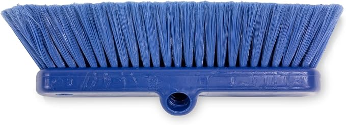 SPARTA 41278EC14 Flo-Thru Plastic Wall Scrub Brush, Equipment Brush With Soft Nylex Bristles For Industrial Kitchens, Hospitals, Commercial Cleaning, 4 Inches, Blue