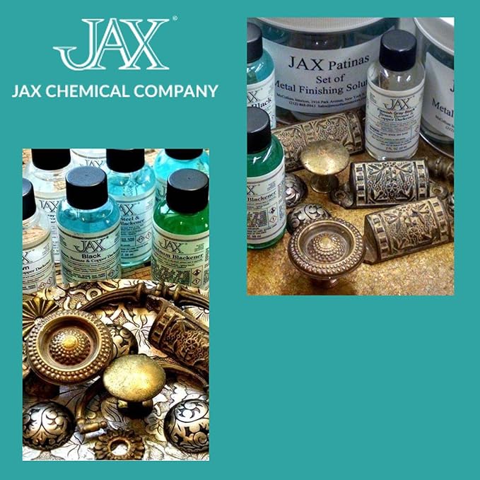 JAX Antique Rust - Metal Finishing Solution - Antique Finish without Heat or Electricity - Quart
