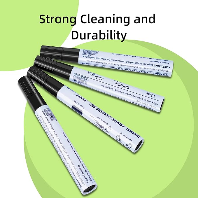 Thermal Printer Printhead Cleaning Pen for Thermal Receipt Shipping Label POS Card Printer Cleaner 4pcs