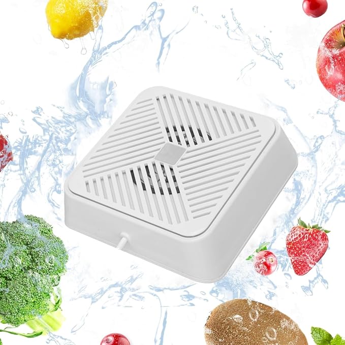 Fruit Vegetable Washing Machine,USB Portable Ultrasonic Electrolysis Fruit Purifier Fruit Cleaner Device Mini Dishwasher for Cleaning Fruit Vegetables Meat(White)