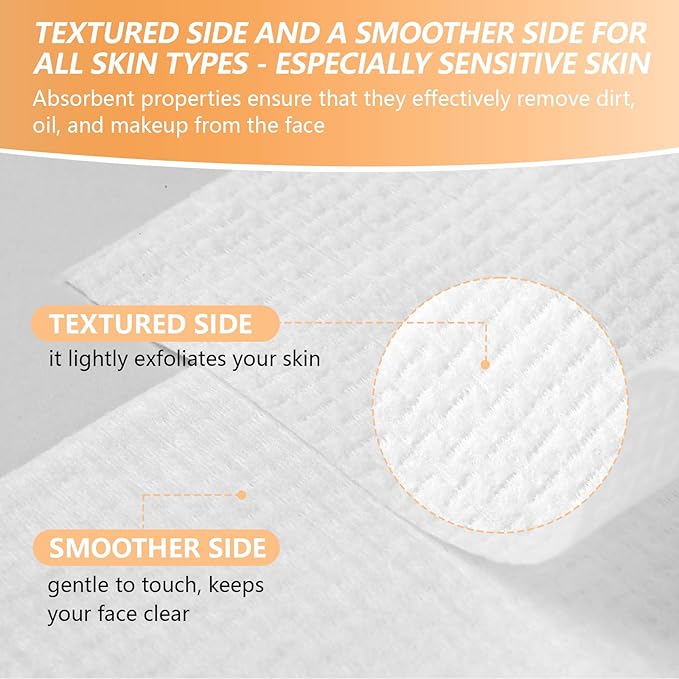 eggs sound Disposable Face Towel with Bamboo Drawer Storage Box - Face Towelettes Disposable XL, Facial Towels Makeup Organizer for Clean Face Towels, Makeup Remover Washcloths 50 Ct-Black Box