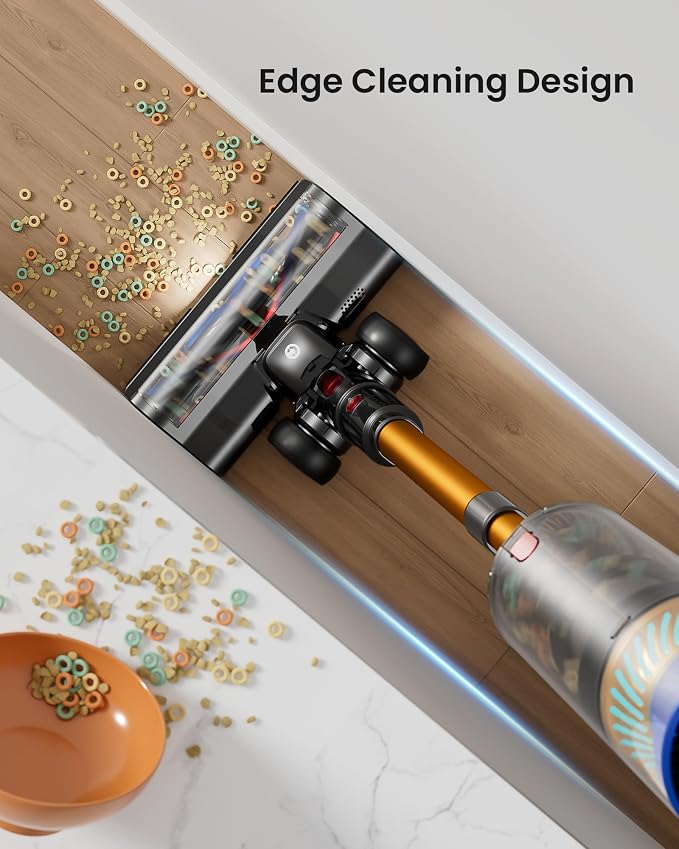 Cordless Vacuum Cleaner, 65KPA 650W 70Mins Stick Vacuum Cordless with Three Suction Modes, Self-Standing&LED Touch Screen, Anti-Tangle Brush, Vacuum Cleaners for Home/Pet Hair/Carpet