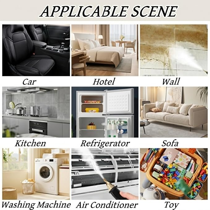 Foandbevi Steam Cleaner 2500W High Pressure Steamer for Cleaning, Car Steamer Handheld Steam Cleaner for Home Use, Hardwood Floor Steam Cleaner for Upholstery, Kitchen, Bathroom, Grout