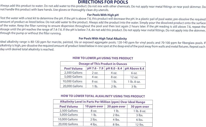 Robelle 12-Pounds Premium pH Down for Pools, Concentrated Sodium Bisulfate, Made in USA