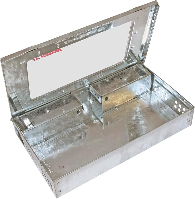 Repeater Multiple Catch Mouse Trap – Galvanized Steel with Clear Window – Humane, Reusable Live Catch Trap for Up to 30 Mice – No Bait Needed, Low-Profile Design