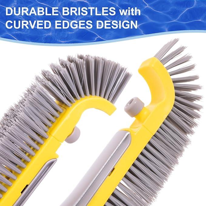 POOLAZA 20'' Pool Brush & Ultra Fine Mesh Pool Skimmer Net