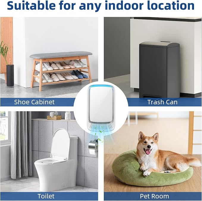 2026 Upgraded Air Ionizer Purifier for Home,6 Pack Plug-in Negative Ion Generator Air Freshener for Bedroom Bathroom Kitchen Office Pet Room, Quiet Filterless Ionic Air Cleaner for Smoke Dust