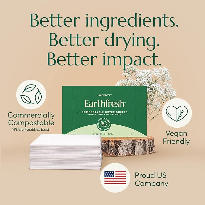 CLEANOMIC Reusable Kitchen Cloth, Bottle Wash Cleaner & Fabric Softener Sheets Bundle