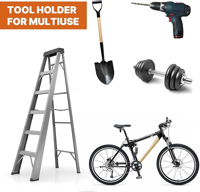 Flexi Rods Garage Organizer Wall Hanger - Garden Tool Rack for Grass Trimmer, Hedge Trimmer, Garage Tools, 1 Pack