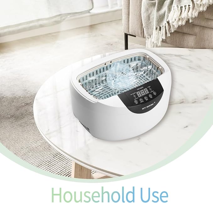 Ul/tra/sonic Cleaner 2.5L, Portable Sonic Cleaning Machine with Timer & Degas, for Jewelry, Eyeglasses, Watches & Small Parts