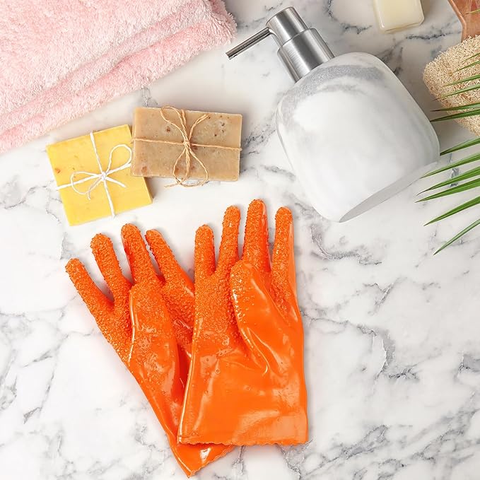 5 Pairs Sewer Snake Glove PVC Non Slip Sewer Gloves Drain Cleaning Glove Plumbing Tools for Professional Plumber
