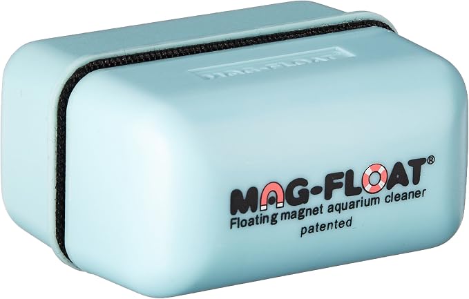 Mag-Float Small Acrylic Aquarium Algae Scraper Cleaner | Magfloat Floating Magnetic Fish Tank Magnet Cleaning Scrubber Brush Tool for Freshwater Saltwater Marine Reef Tanks