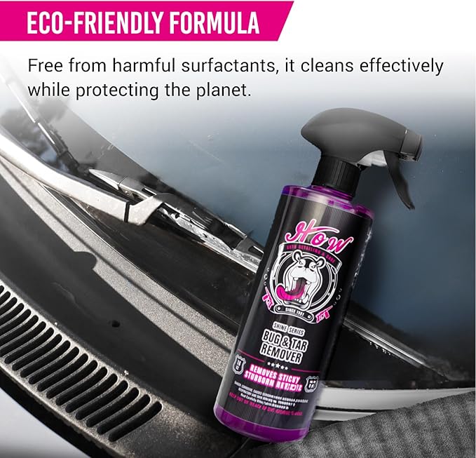 H.O.W AUTO DETAILING & CARE H.O.W SHINE SERIES Bug & Tar Remover & 3pcs Car Wheel Rim Tire Brushes