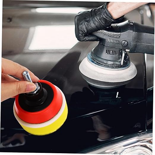 GLEAVI 1set Polishing Sponge Pad Wheel for Cars Self-Adhesive Buffing Pads for Drill Attachments Auto Waxing and Detailing Kit Versatile Sponge Buffers for Vehicle Scratch Repair