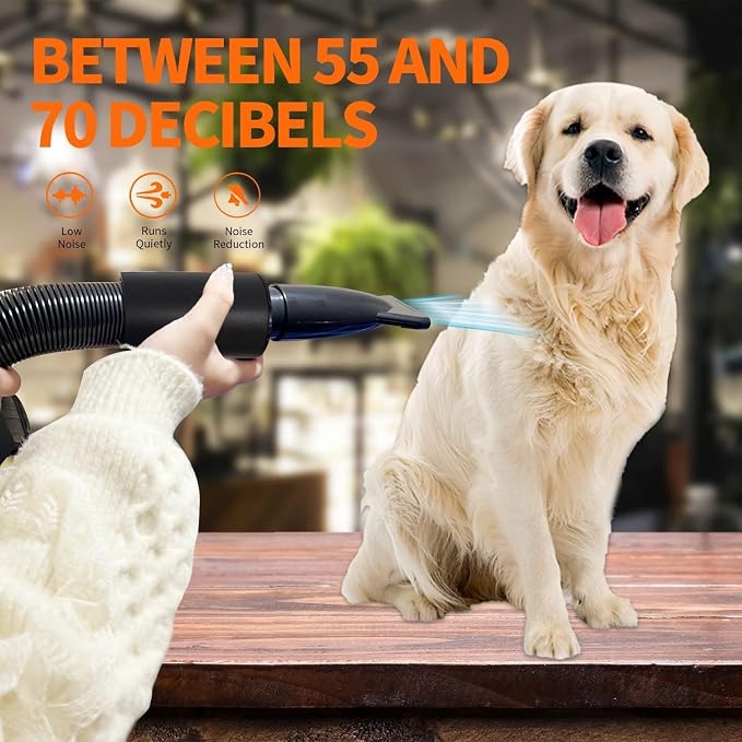 Dog Dryer,High Velocity Professional Dog Grooming Dryer,Adjustable Temperature and Speed with 4 Different Nozzles