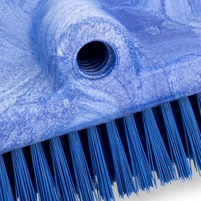 SPARTA 40423EC14 Plastic Floor Scrub Brush, Wall Brush, Equipment Brush With Nonabsorbent Bristles For Industrial Kitchens, Hospitals, Commercial Cleaning, 10 Inches, Blue