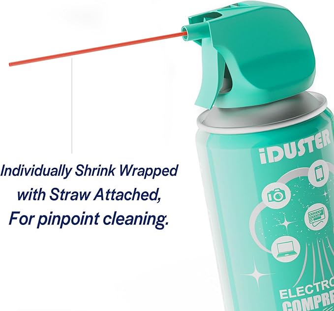 Compressed Air Duster Can for Electronics - 10oz Disposable Keyboard Cleaner Air Spray for Computer Cleaning