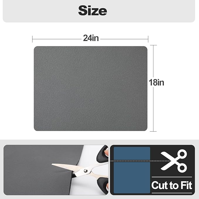 Ecotrim - Dish Drying Mat for Kitchen Counter | Coffee Bar Mat for Countertops | Heat Resistant Drainer Mat with Non-slip Rubber Backed | Hide Stain Kitchen Absorbent Draining Mat | Dark Grey 18"x24"