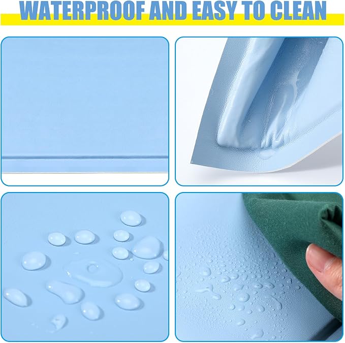 Blushtier 4 Pcs No Frost Anti Ice Freezer Mat Refrigerator Liners Washable Refrigerator Mats Blue Fridge Mats Fridge Accessories for Refrigerator Deep Freezer(18.1 x 9.8 Inch)