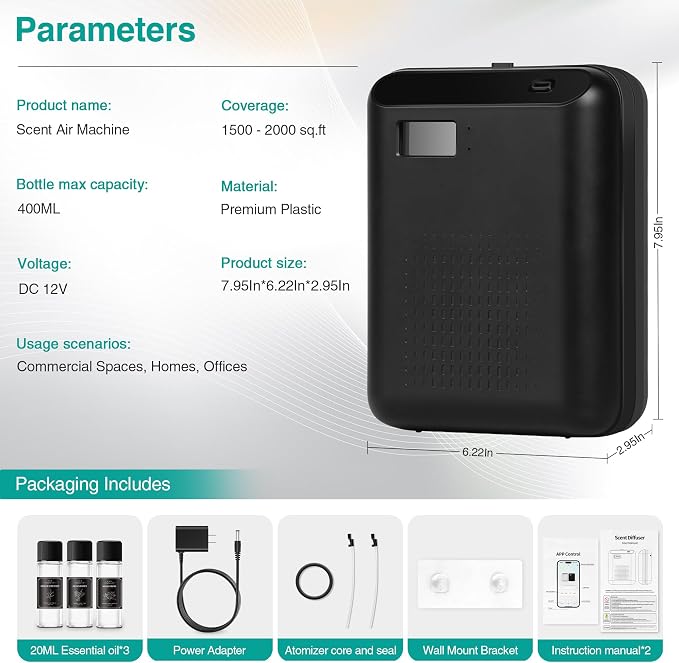 Scent Air Machine Starter Kit, 400ml Capacity