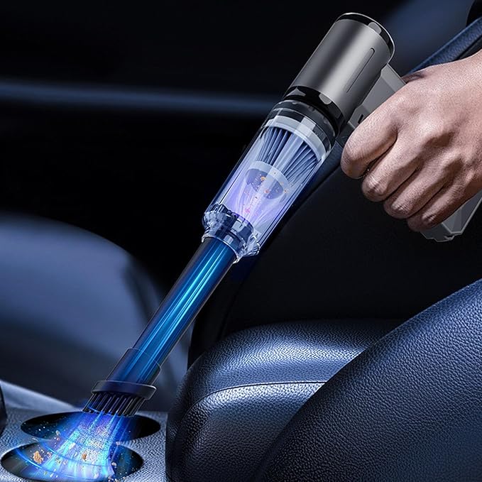 Compressed Air Duster, Dry Blower, Handheld Dust Cleaner 130000RPM Adjustable Speeds, 2 in 1 Electric Air Duster for Outdoor Cars Computers Keyboards
